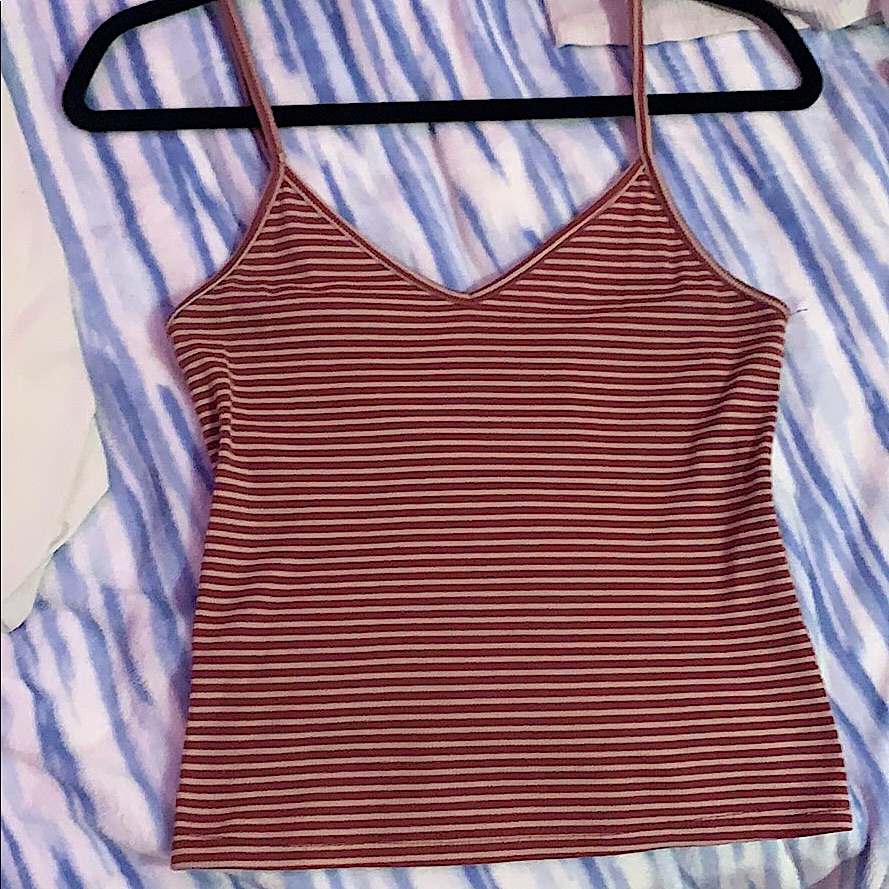 Maroon/Beige Tank